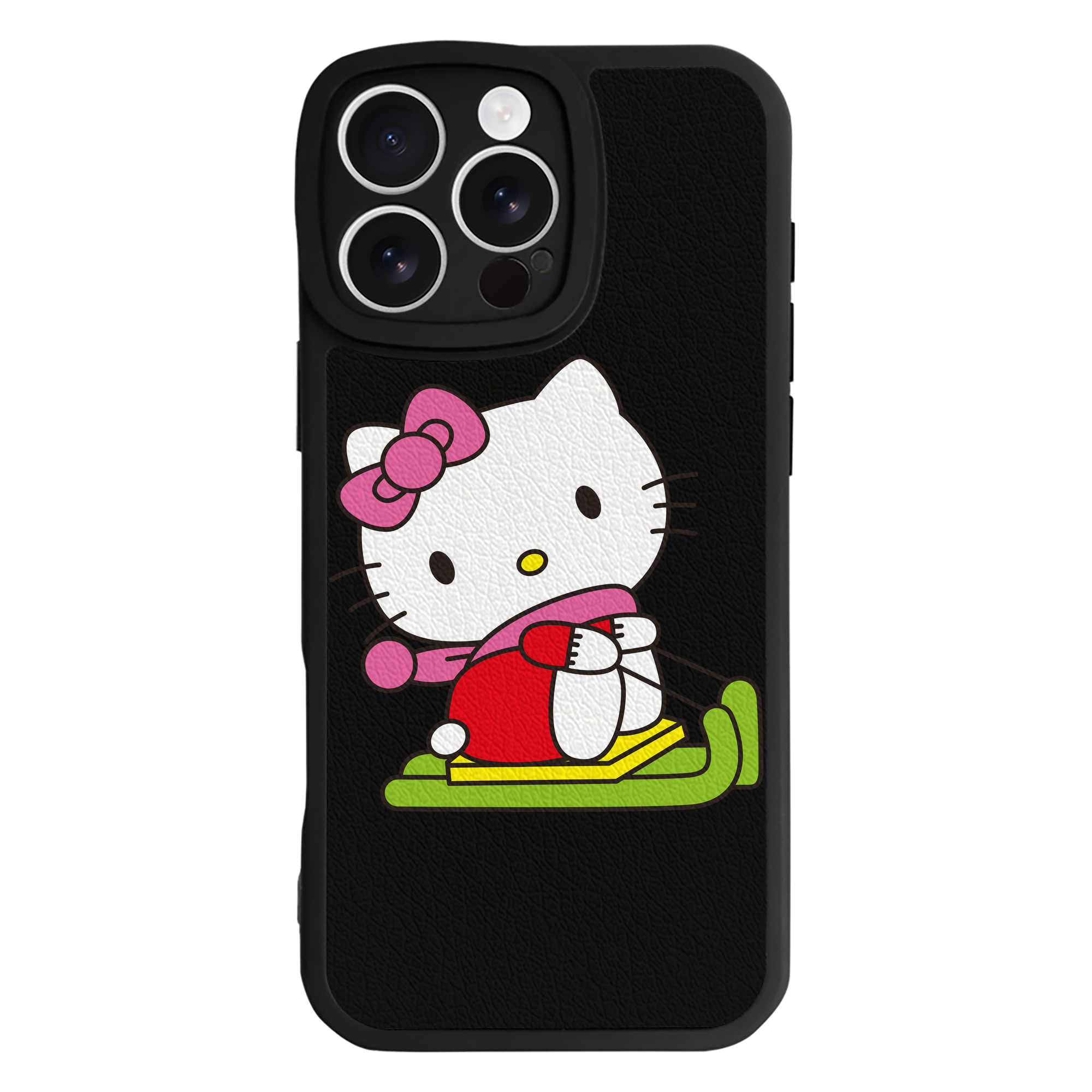 （画像用） Hello Kitty ハローキティ 【iPhone 16シリーズ対応】シリコンスマホケース（レザー調） 材質：シリコン